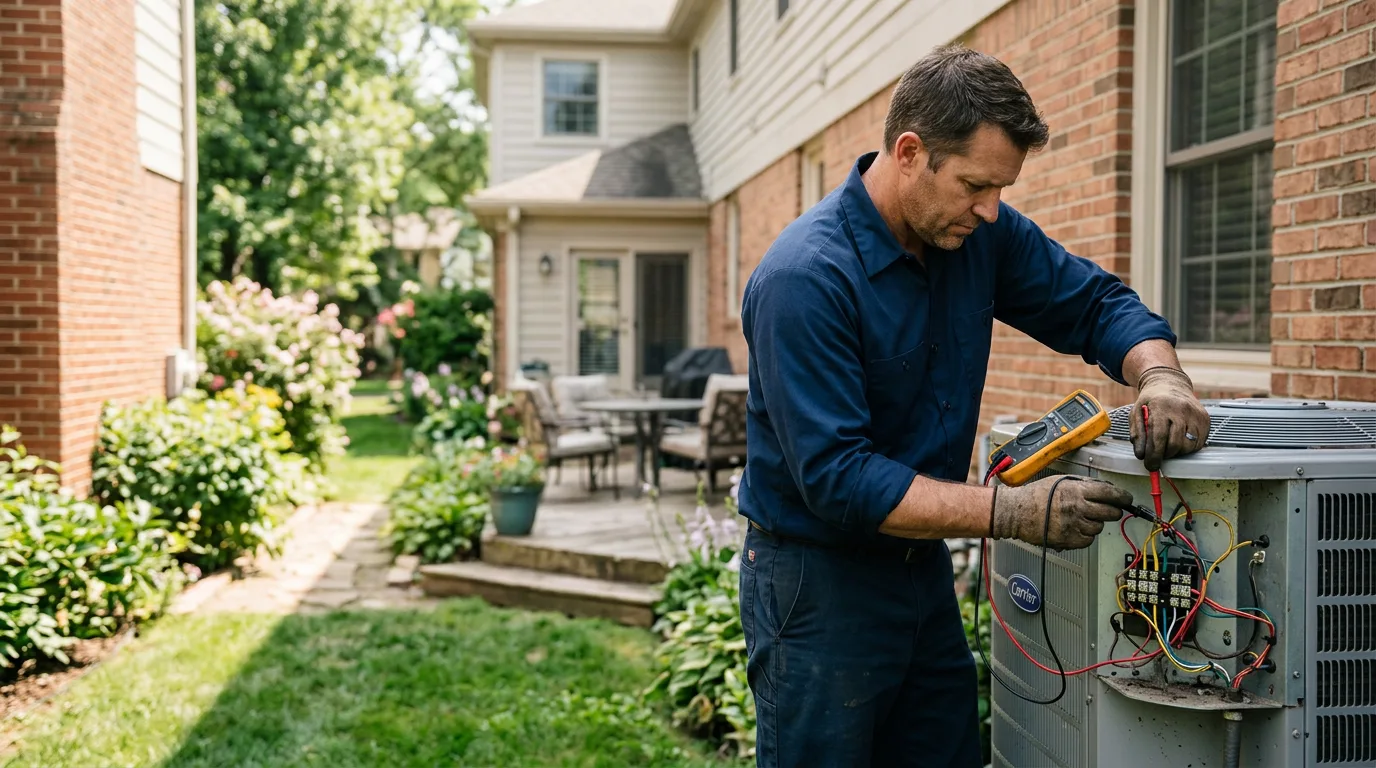 HVAC technician working near Glade Hill, VA